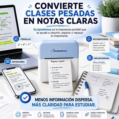 SCRIPTANOTES Impresora Portable de Tecnología Térmica