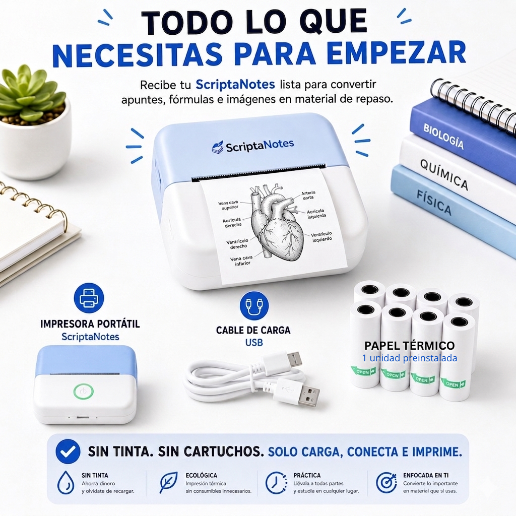 SCRIPTANOTES Impresora Portable de Tecnología Térmica